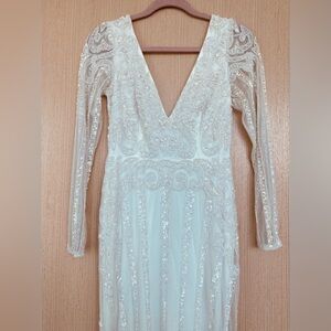 Beaded Long Sleeve Wedding Dress Store Display Sample Sale AS-IS option 2